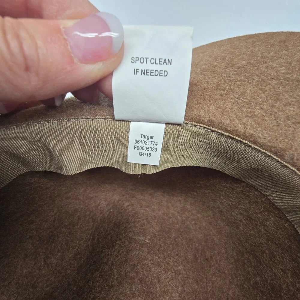 Wide Brim Floppy Hat Womens OS Brown 100% Wool Boho Western Fedora Fall Cowgirl